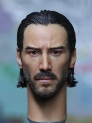 Pre-Sale Keanu Reeves 1/6 Scale Hand-Painted Head Sculpture