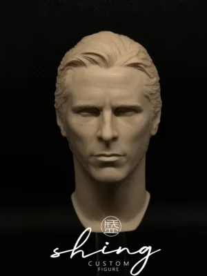 Christian Bale Batman - 1/6 Scale Unpainted Action Figure Head Sculpt