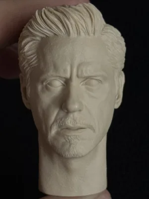 Tony Stark Ironman - 1/6 Scale Unpainted Action Figure Head Sculpt