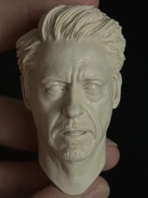 Tony Stark Ironman - 1/6 Scale Unpainted Action Figure Head Sculpt