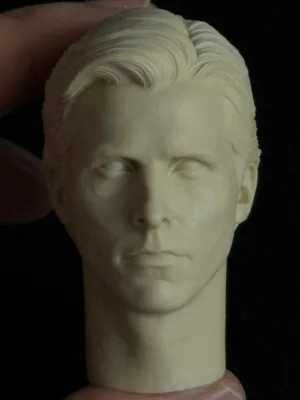 Christian Bale Batman - 1/6 Scale Unpainted Action Figure Head Sculpt