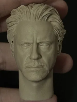 Tony Stark Ironman - 1/6 Scale Unpainted Action Figure Head Sculpt