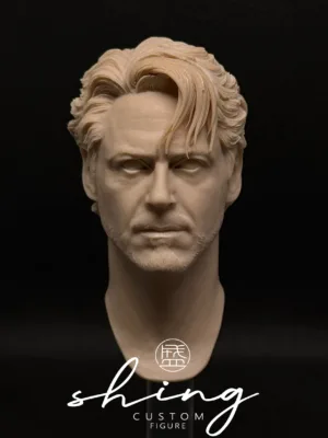 Tony Stark Ironman - 1/6 Scale Unpainted Action Figure Head Sculpt