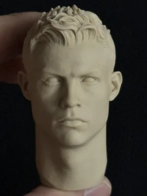 CR7 Ronaldo - 1/6 Scale Unpainted Action Figure Head Sculpt