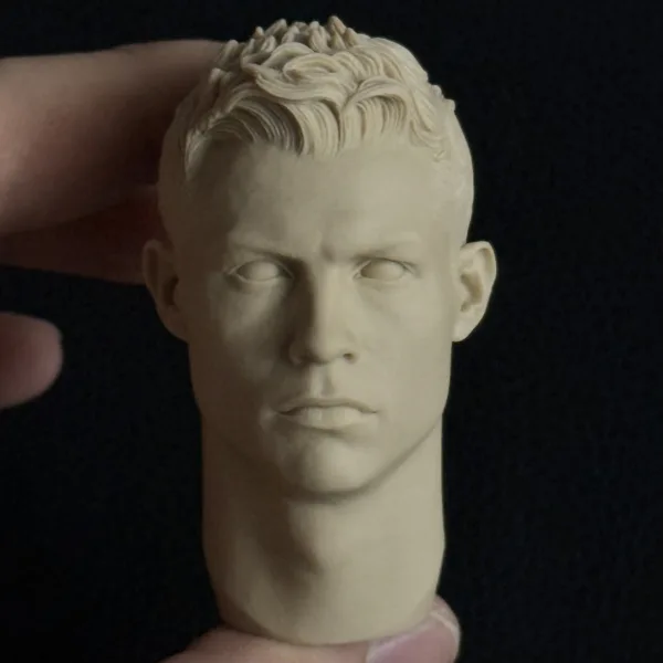 CR7 Ronaldo - 1/6 Scale Unpainted Action Figure Head Sculpt