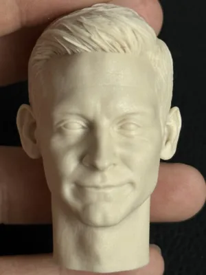 Tobey Maguire SpiderMan - 1/6 Scale Unpainted Action Figure Head Sculpt