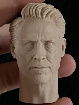 Tony Stark Ironman - 1/6 Scale Unpainted Action Figure Head Sculpt