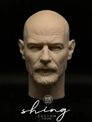 Bryan Cranston - 1/6 Scale Unpainted Action Figure Head Sculpt