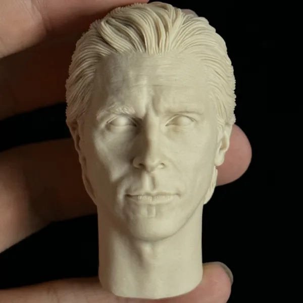 Christian Bale Batman - 1/6 Scale Unpainted Action Figure Head Sculpt