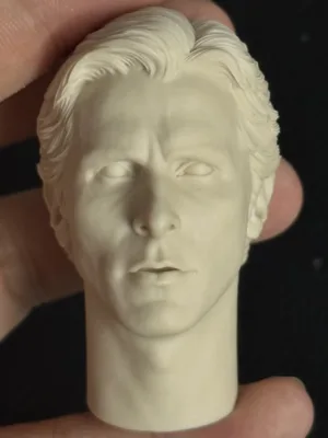Christian Bale Batman - 1/6 Scale Unpainted Action Figure Head Sculpt