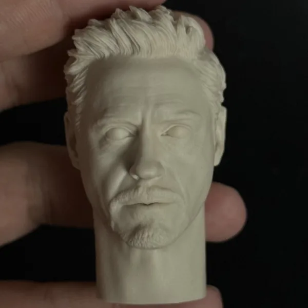 Tony Stark Ironman - 1/6 Scale Unpainted Action Figure Head Sculpt