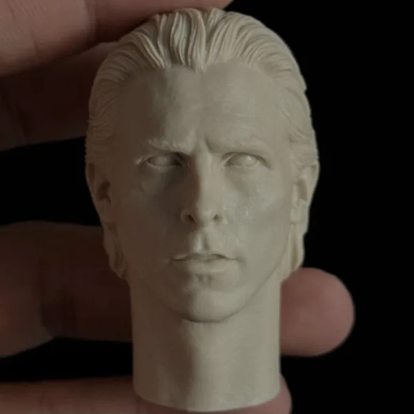 Christian Bale Batman - 1/6 Scale Unpainted Action Figure Head Sculpt