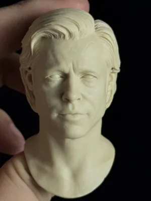 Brad Pitt - 1/6 Scale Unpainted Action Figure Head Sculpt