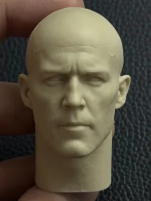 Jason Statham - 1/6 Scale Unpainted Action Figure Head Sculpt