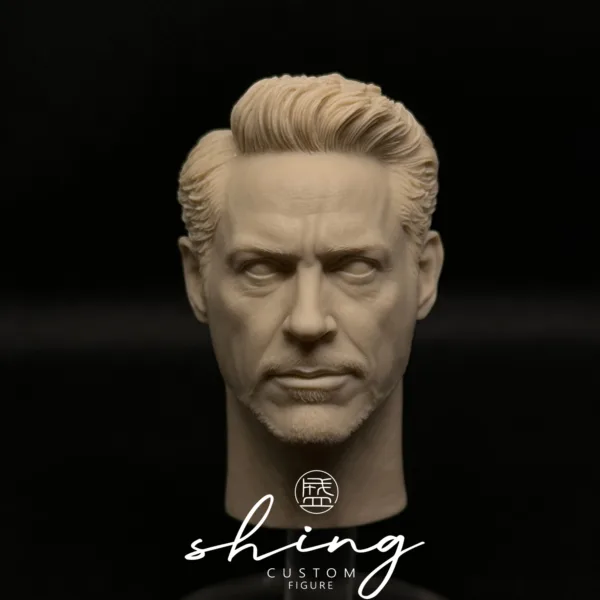 Tony Stark Ironman - 1/6 Scale Unpainted Action Figure Head Sculpt