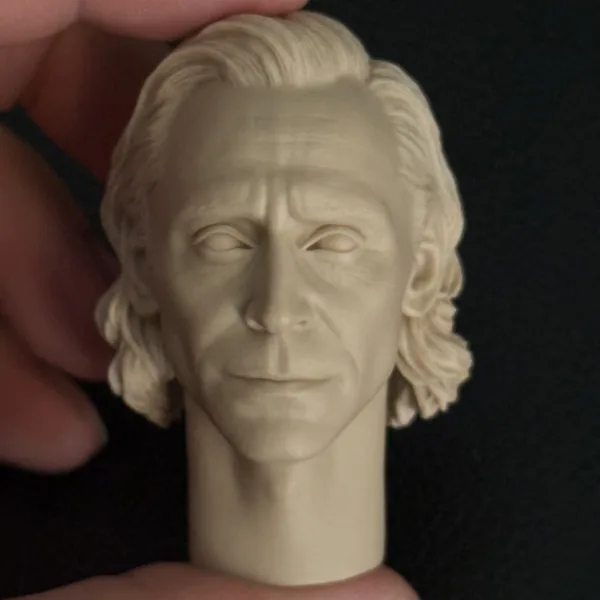 Tom Hiddleston Loki - 1/6 Scale Unpainted Action Figure Head Sculpt