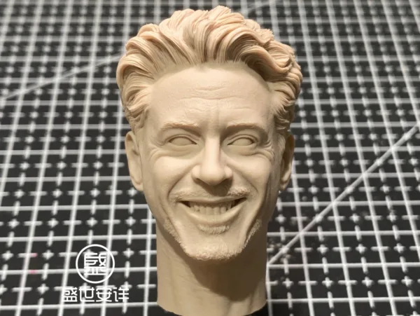 Tony Stark Ironman - 1/6 Scale Unpainted Action Figure Head Sculpt