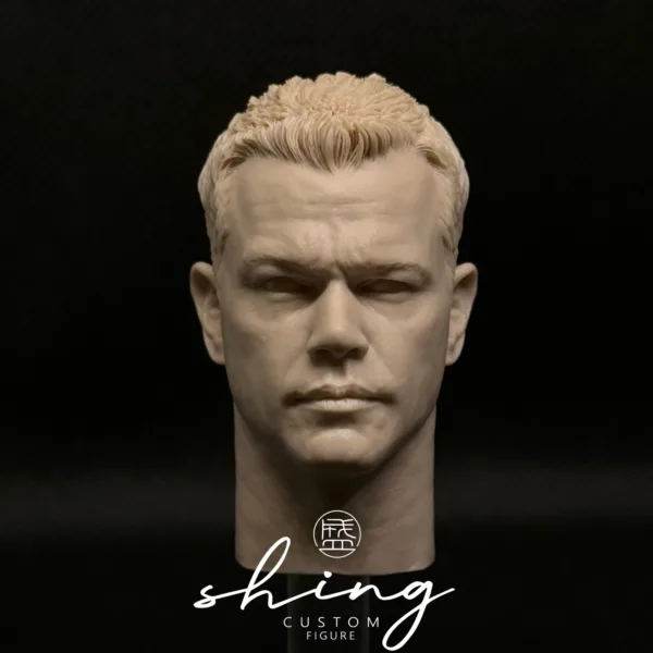 Matt Damon - 1/6 Scale Unpainted Action Figure Head Sculpt