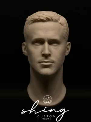 Ryan Gosling - 1/6 Scale Unpainted Action Figure Head Sculpt