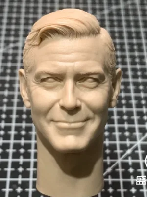 George Clooney - 1/6 Scale Unpainted Action Figure Head Sculpt