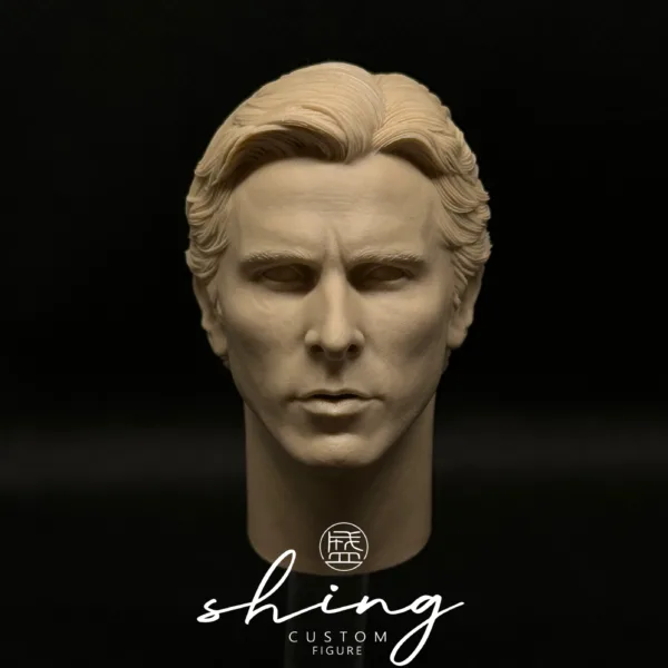 Christian Bale Batman - 1/6 Scale Unpainted Action Figure Head Sculpt
