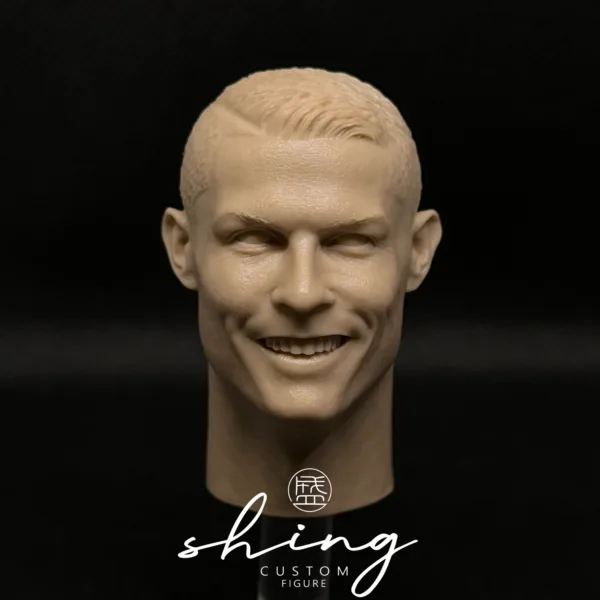 CR7 Ronaldo - 1/6 Scale Unpainted Action Figure Head Sculpt