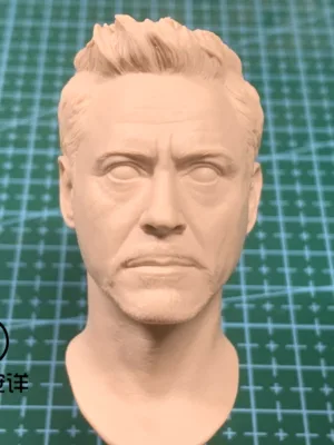 Tony Stark Ironman - 1/6 Scale Unpainted Action Figure Head Sculpt