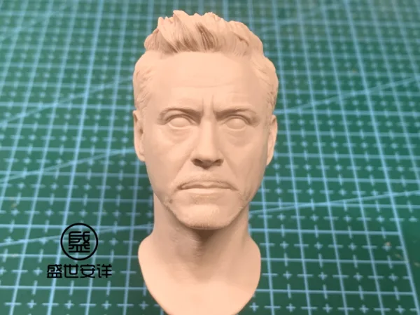 Tony Stark Ironman - 1/6 Scale Unpainted Action Figure Head Sculpt