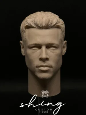 Brad Pitt - 1/6 Scale Unpainted Action Figure Head Sculpt