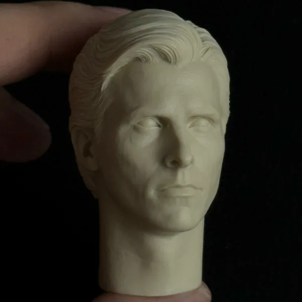Christian Bale Batman - 1/6 Scale Unpainted Action Figure Head Sculpt