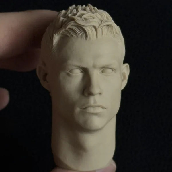 CR7 Ronaldo - 1/6 Scale Unpainted Action Figure Head Sculpt