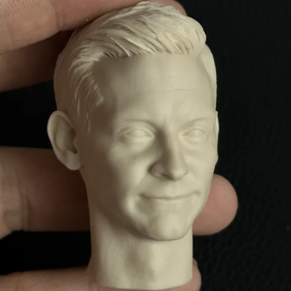Tobey Maguire SpiderMan - 1/6 Scale Unpainted Action Figure Head Sculpt