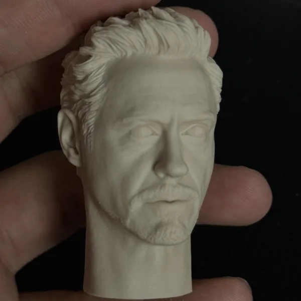 Tony Stark Ironman - 1/6 Scale Unpainted Action Figure Head Sculpt