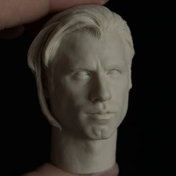 John Travolta - 1/6 Scale Unpainted Action Figure Head Sculpt