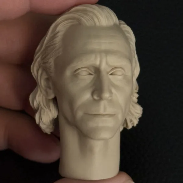 Tom Hiddleston Loki - 1/6 Scale Unpainted Action Figure Head Sculpt