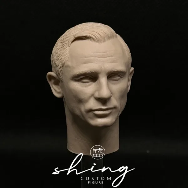 Daniel Craig James Bond - 1/6 Scale Unpainted Action Figure Head Sculpt