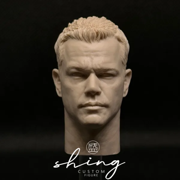 Matt Damon - 1/6 Scale Unpainted Action Figure Head Sculpt