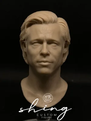 Brad Pitt - 1/6 Scale Unpainted Action Figure Head Sculpt
