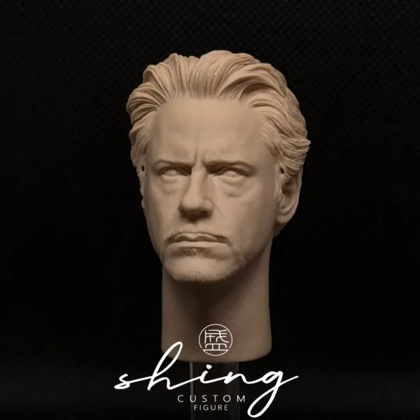 Tony Stark Ironman - 1/6 Scale Unpainted Action Figure Head Sculpt