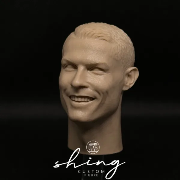 CR7 Ronaldo - 1/6 Scale Unpainted Action Figure Head Sculpt