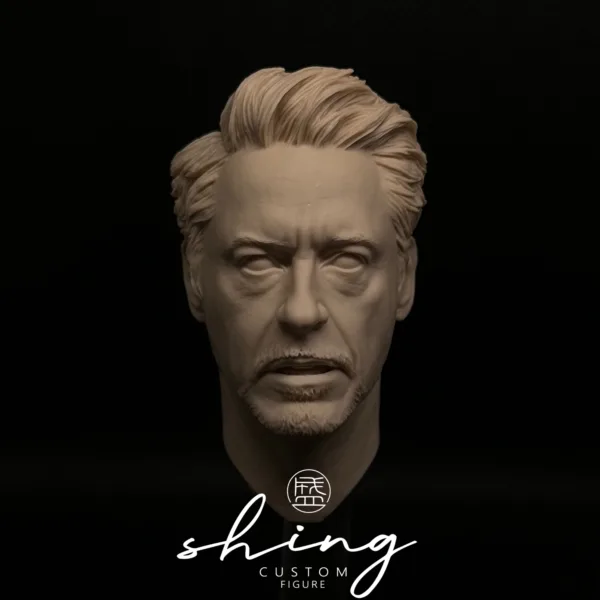 Tony Stark Ironman - 1/6 Scale Unpainted Action Figure Head Sculpt