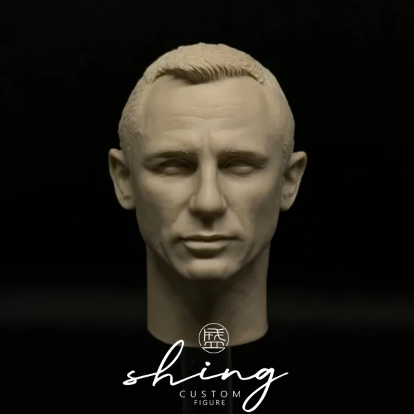 Daniel Craig James Bond - 1/6 Scale Unpainted Action Figure Head Sculpt