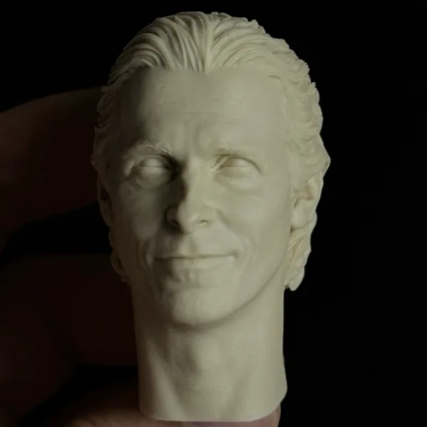 Christian Bale Batman - 1/6 Scale Unpainted Action Figure Head Sculpt