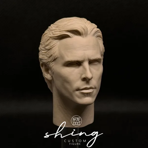 Christian Bale Batman - 1/6 Scale Unpainted Action Figure Head Sculpt