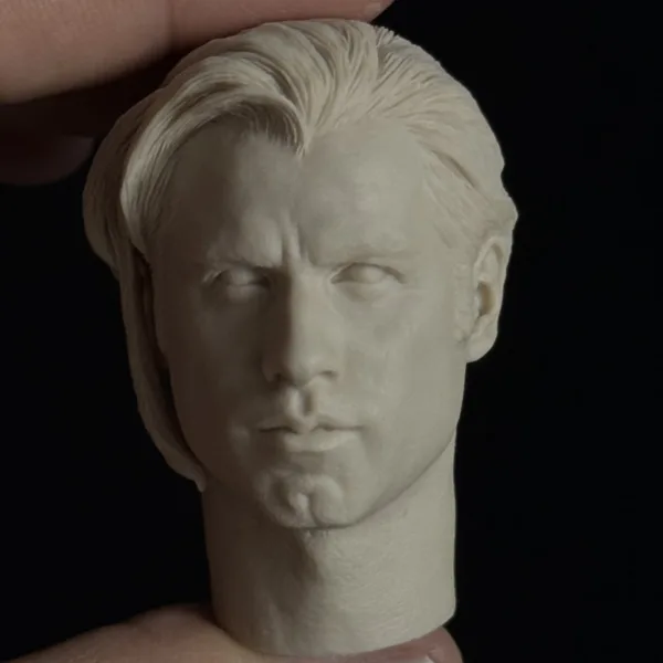 John Travolta - 1/6 Scale Unpainted Action Figure Head Sculpt