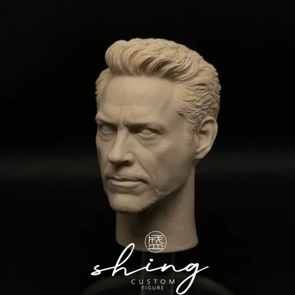 Tony Stark Ironman - 1/6 Scale Unpainted Action Figure Head Sculpt