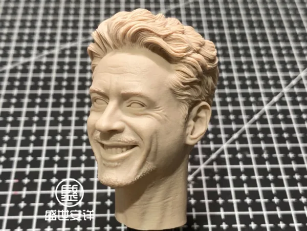 Tony Stark Ironman - 1/6 Scale Unpainted Action Figure Head Sculpt