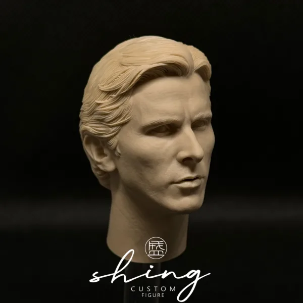 Christian Bale Batman - 1/6 Scale Unpainted Action Figure Head Sculpt