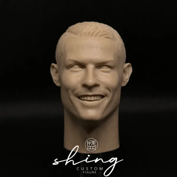 CR7 Ronaldo - 1/6 Scale Unpainted Action Figure Head Sculpt
