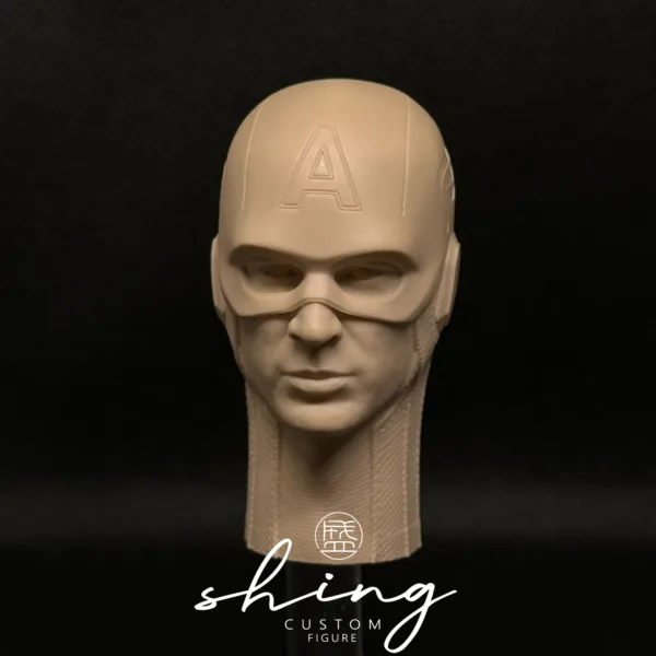 Captain America - 1/6 Scale Unpainted Action Figure Head Sculpt